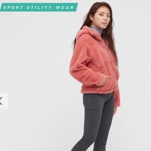 Fluffy Uniqlo Hooded Jacket